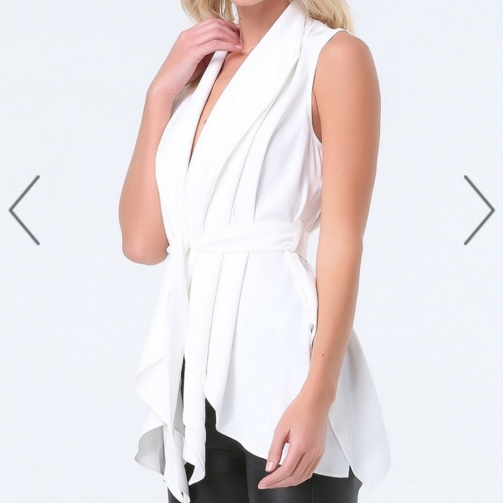 Bebe Francine Crepe Flared Vest 6